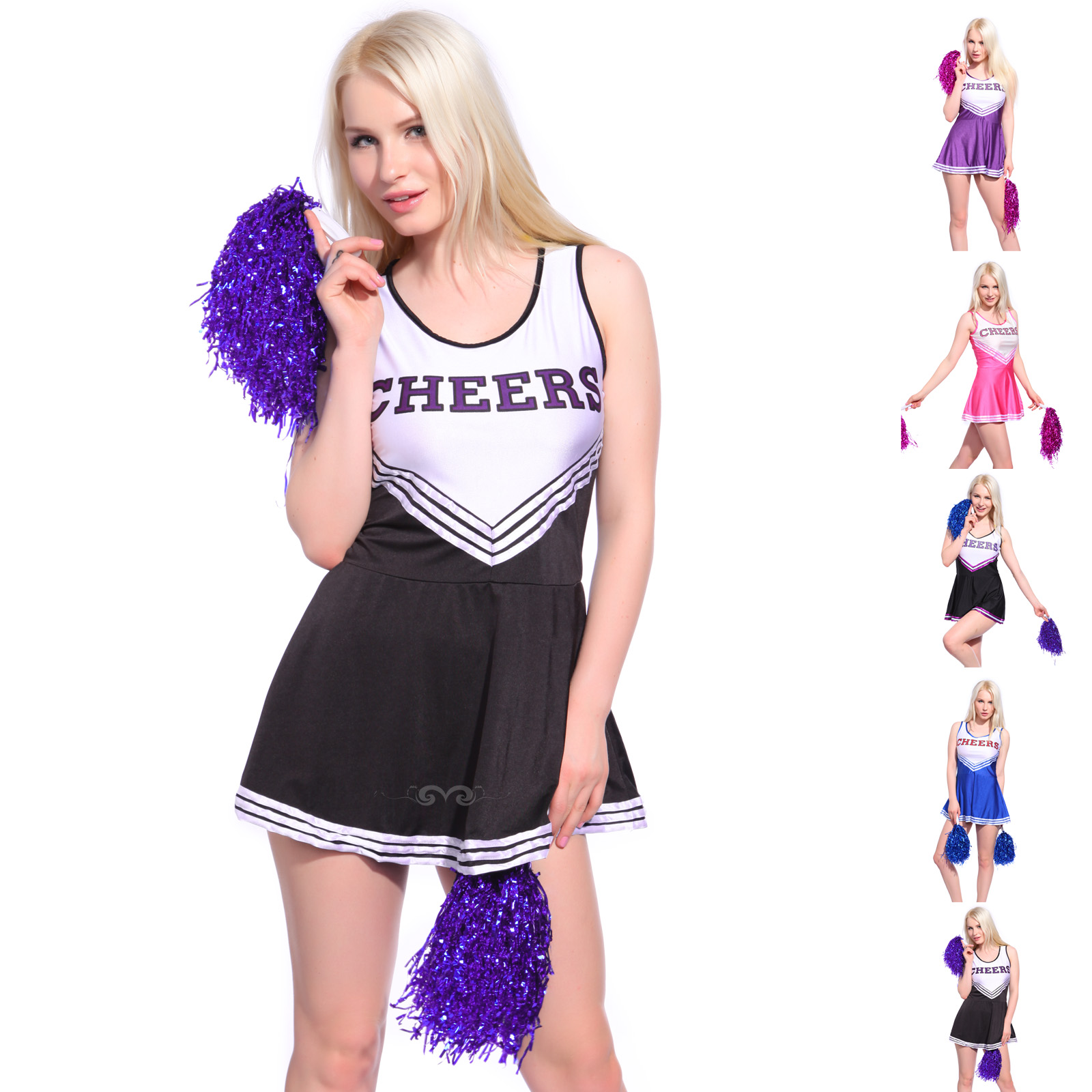 F1537-1 Sexy Cheerleader Uniform Kleid Trikot Dress